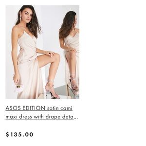 ASOS blush bridesmaids dress.